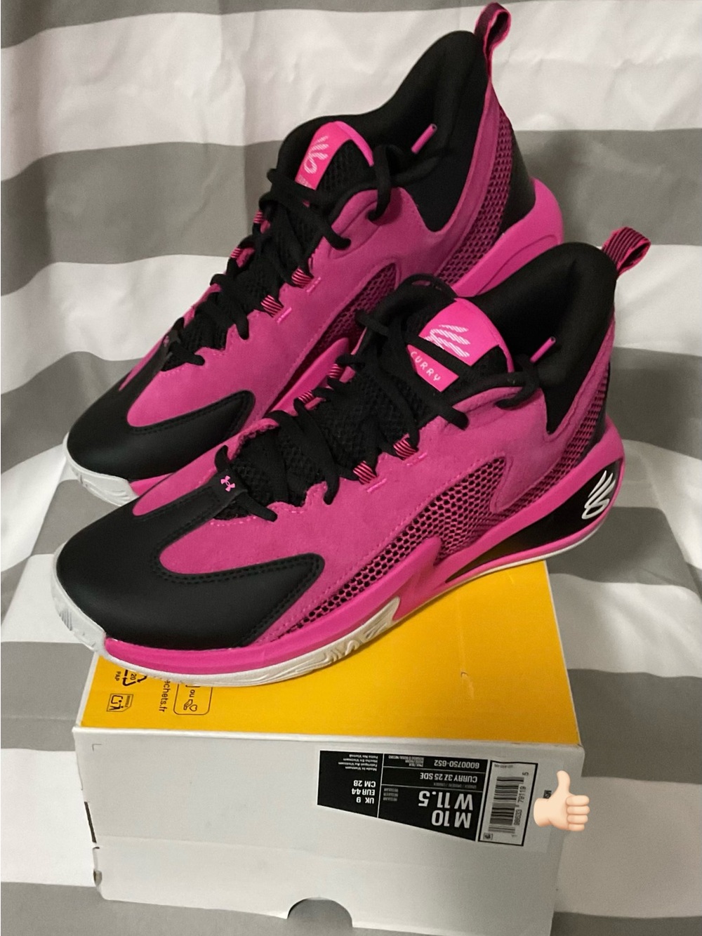 Under Armour Curry 3Z 25 SDE “Pink/Black” Men’s 10 / Women’s 11.5 New w/ No Lid